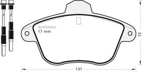 set placute frana,frana disc