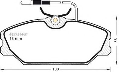 set placute frana,frana disc