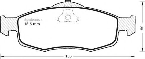 set placute frana,frana disc