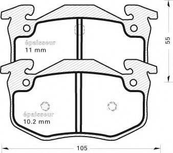 set placute frana,frana disc