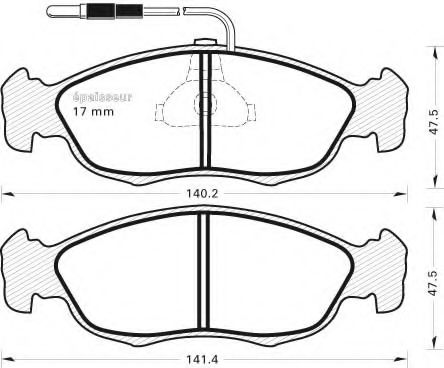 set placute frana,frana disc