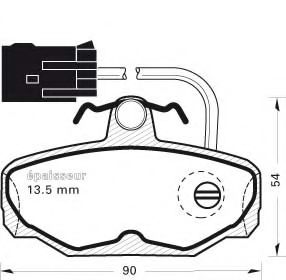 set placute frana,frana disc