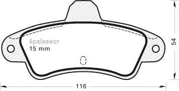 set placute frana,frana disc