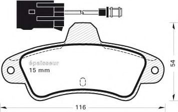 set placute frana,frana disc