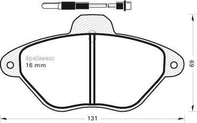 set placute frana,frana disc