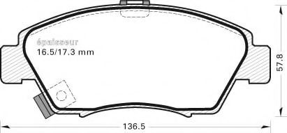 set placute frana,frana disc