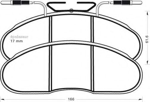 set placute frana,frana disc