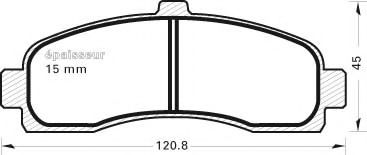 set placute frana,frana disc