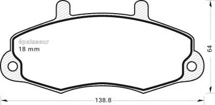 set placute frana,frana disc