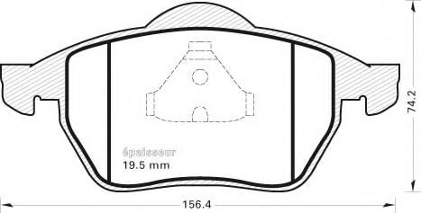 set placute frana,frana disc