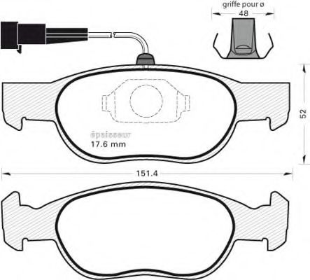 set placute frana,frana disc