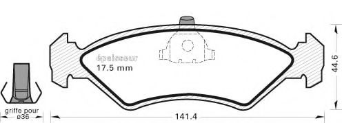 set placute frana,frana disc