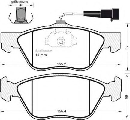 set placute frana,frana disc