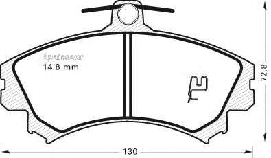 set placute frana,frana disc