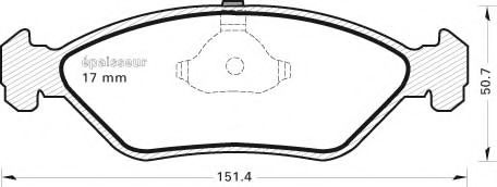 set placute frana,frana disc