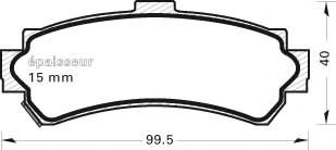 set placute frana,frana disc