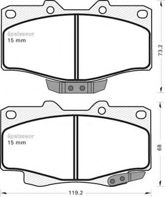 set placute frana,frana disc