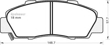 set placute frana,frana disc