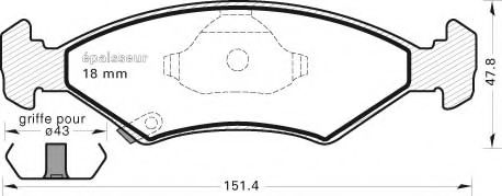 set placute frana,frana disc