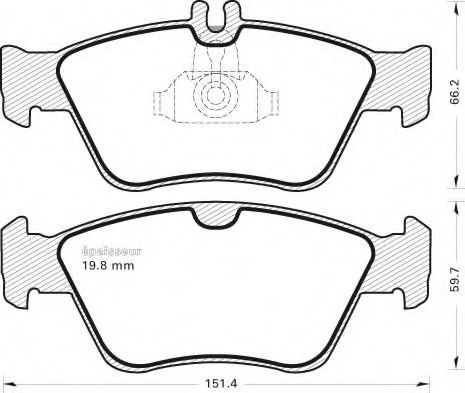 set placute frana,frana disc