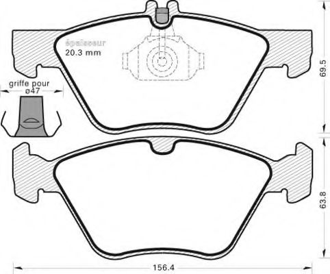 set placute frana,frana disc