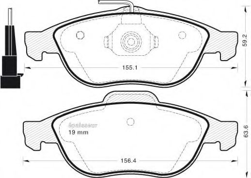 set placute frana,frana disc