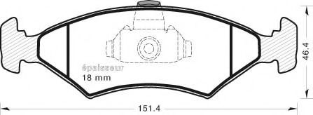 set placute frana,frana disc