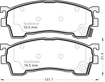 set placute frana,frana disc