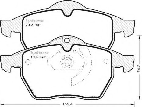 set placute frana,frana disc