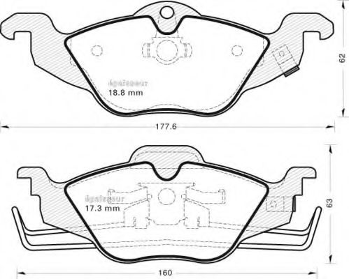 set placute frana,frana disc