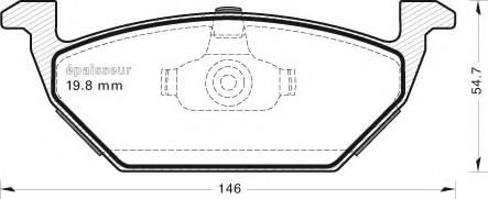 set placute frana,frana disc