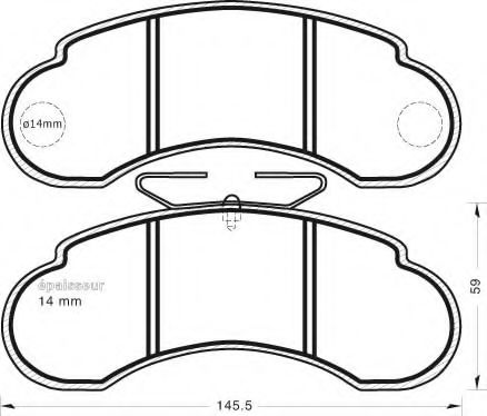 set placute frana,frana disc