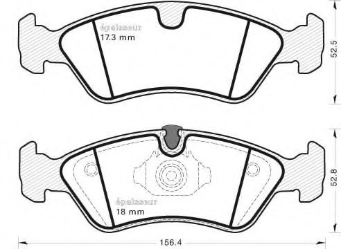 set placute frana,frana disc