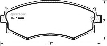 set placute frana,frana disc