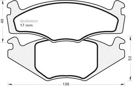 set placute frana,frana disc