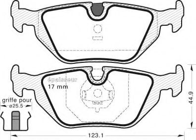 set placute frana,frana disc