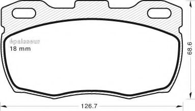 set placute frana,frana disc