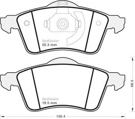 set placute frana,frana disc