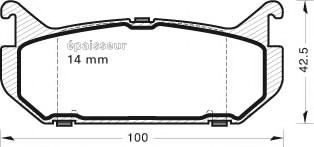 set placute frana,frana disc