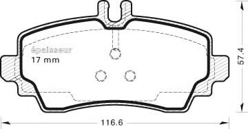 set placute frana,frana disc