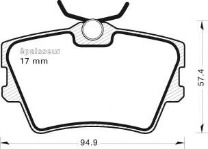 set placute frana,frana disc