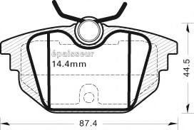 set placute frana,frana disc