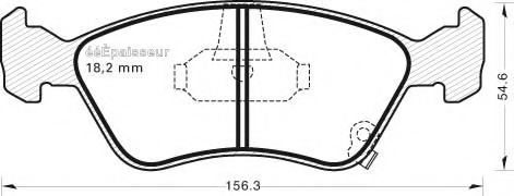 set placute frana,frana disc