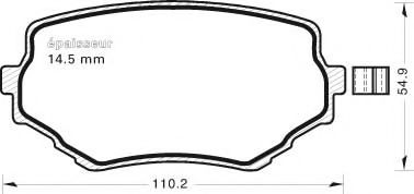 set placute frana,frana disc