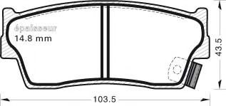 set placute frana,frana disc