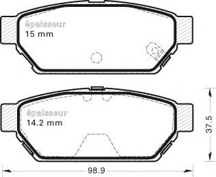 set placute frana,frana disc