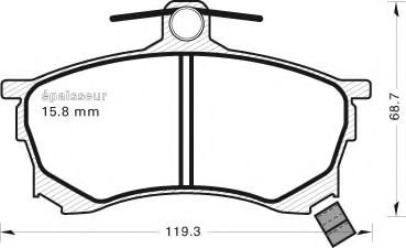 set placute frana,frana disc