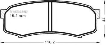 set placute frana,frana disc