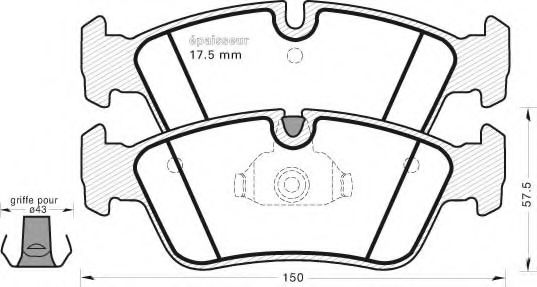 set placute frana,frana disc