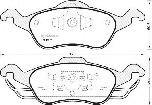 set placute frana,frana disc